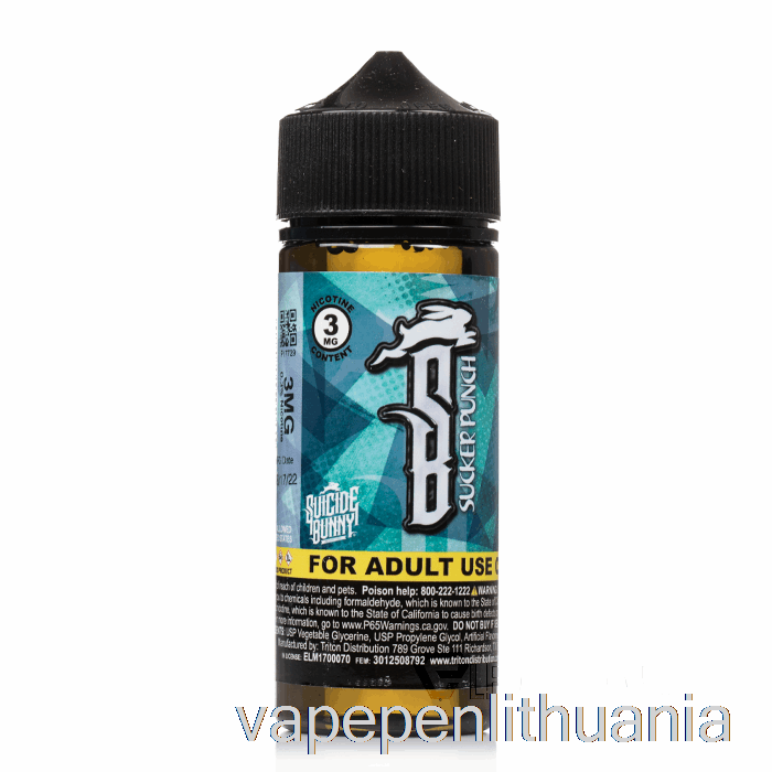 Sucker Punch - Suicide Bunny - 120ml 0mg Vape Skystis